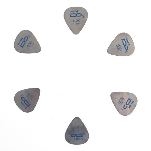 6x Durable Steel Metal Guitar Picks Plectrums Dadi Acoustic Electric - 0.30mm | Guitar Anatomy
