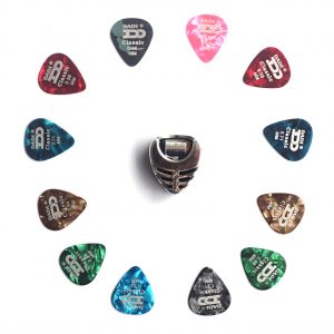 12x Pearloid Guitar Picks Plectrums Dadi Acoustic Electric with Pick Holder - Choice of Gauge | Guitar Anatomy