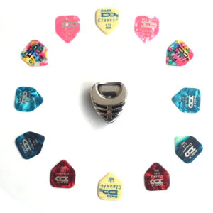 12x Pentagon Dadi Classic Guitar Picks with Pick Holder | Guitar Anatomy