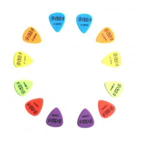 12x Matte Guitar Picks Soft Touch Extra Grip Plectrums Dadi Mixed Set Acoustic Electric - Choice of Gauge