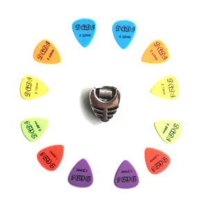 12x Matte Guitar Picks Soft Touch Extra Grip Plectrums Dadi Mixed Set Acoustic Electric with Pick Holder - Choice of Gauge | Guitar Anatomy