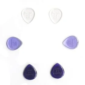 6x Small Stubby Guitar Picks Plectrums Dadi Lexan Acoustic Electric - Choice of Gauge