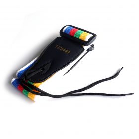 Harrier Guitar Strap – White Coloured Stripe