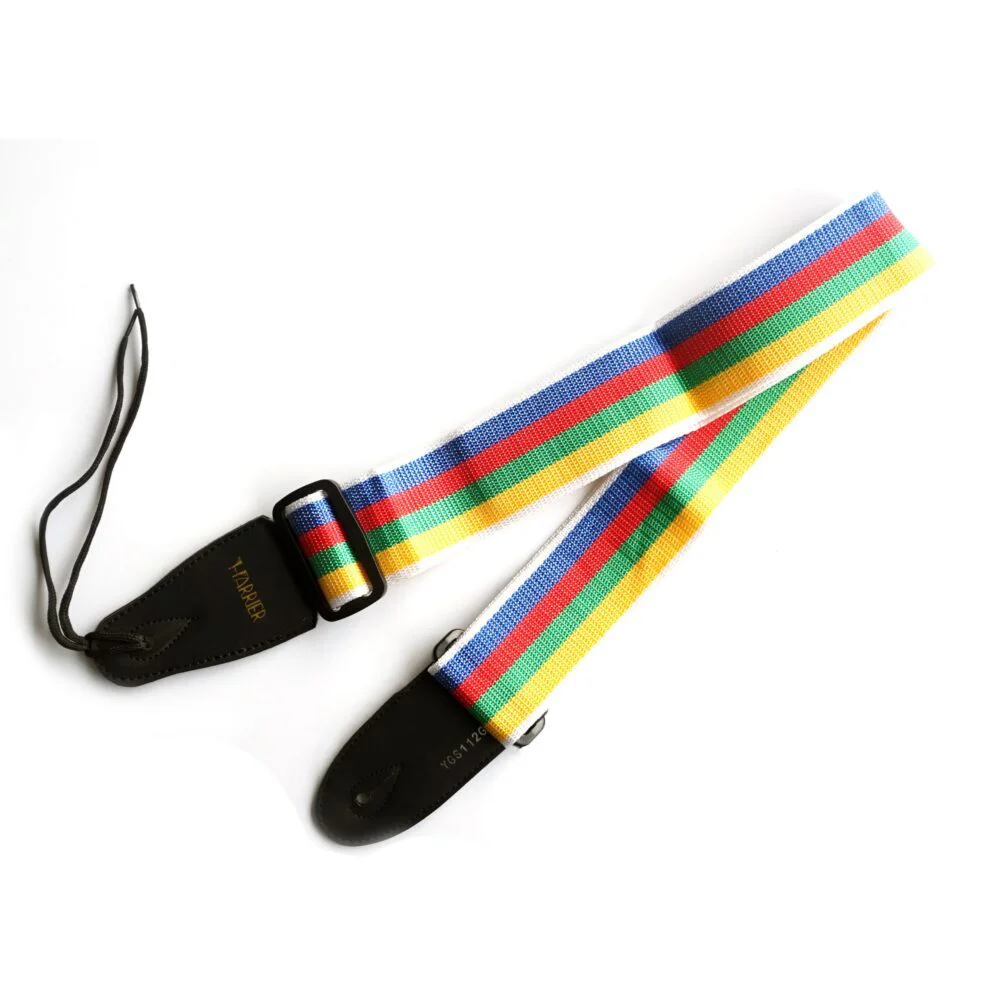 Harrier Guitar Strap – White Coloured Stripe | Guitar Anatomy