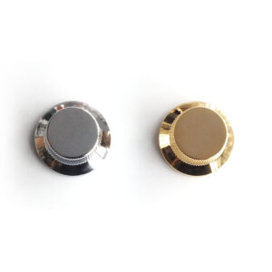 Stratocaster Control Knobs Metal Top Hat Bell – Chrome, Gold | Guitar Anatomy