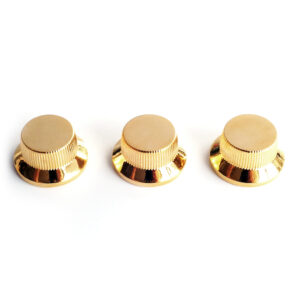 Stratocaster Control Knobs Metal Top Hat Bell – Chrome, Gold | Guitar Anatomy