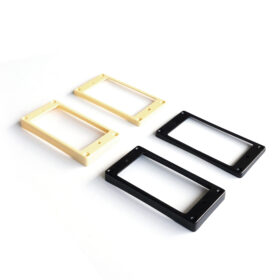 Humbucker Pickup Curved Base Mounting Ring Surrounds Les Paul,ES - Cream, Black PR007 PR008