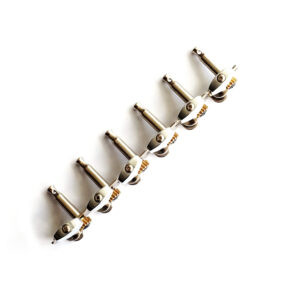 Guitar Anatomy 6 In Line Strip Tuners Vintage Open Gear Machine Heads | Guitar Anatomy