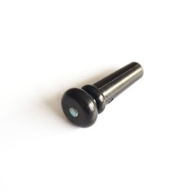 Black Acoustic Guitar End Pin Strap Button with Abalone Inlay
