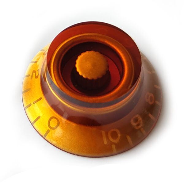 Left Handed Top Hat Speed Control Knobs – Amber | Guitar Anatomy