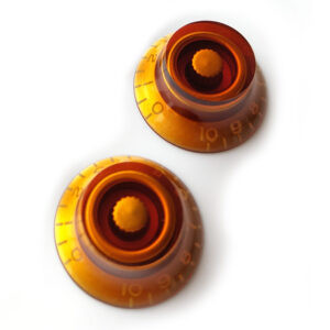 Left Handed Top Hat Speed Control Knobs – Amber | Guitar Anatomy
