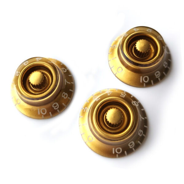 Left Handed Top Hat Speed Control Knobs – Gold | Guitar Anatomy
