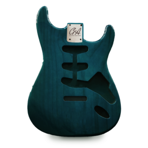 Stratocaster Compatible Guitar Body SSS - Transparent Blue - 2 Piece American Alder