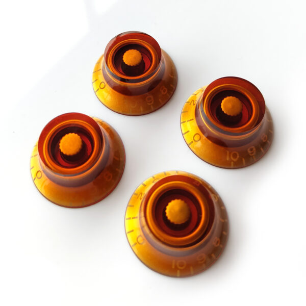 Left Handed Top Hat Speed Control Knobs – Amber | Guitar Anatomy