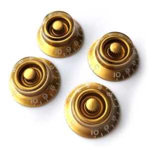 Left Handed Top Hat Speed Control Knobs – Gold | Guitar Anatomy