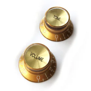 Top Hat Bell Reflector Knobs – Gold | Guitar Anatomy