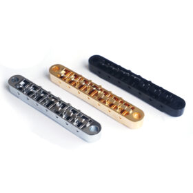 7 String Tune-O-Matic Bridge Chrome Black Gold