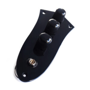 Loaded Jazz Bass Control Plate Assembly – Black | Guitar Anatomy