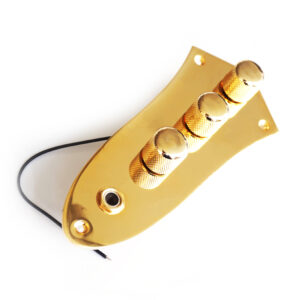 Loaded Jazz Bass Control Plate Assembly – Gold | Guitar Anatomy