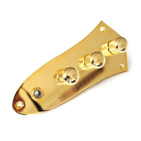 Loaded Jazz Bass Control Plate Assembly – Gold