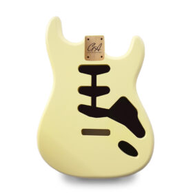 Stratocaster Compatible Guitar Body SSS - Vintage Cream - 2 Piece American Alder