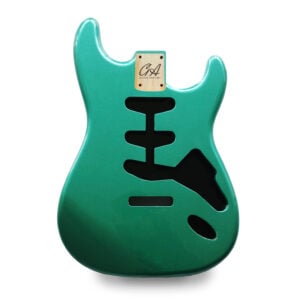 Stratocaster Guitar Body SSS - Metallic Race Green - 2 Piece American Alder