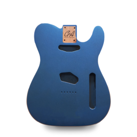 Telecaster Compatible Guitar Body - Metallic Lake Placid Blue with Vintage Cream Binding - 2 Piece American Alder