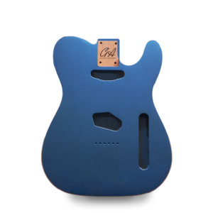 Telecaster Compatible Guitar Body - Metallic Lake Placid Blue with Vintage Cream Binding - 2 Piece American Alder