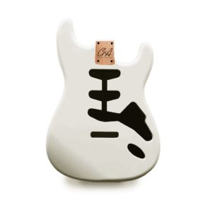 Stratocaster Compatible Guitar Body SSS - Olympic White Vintage Nitro Satin - 2 Piece American Alder