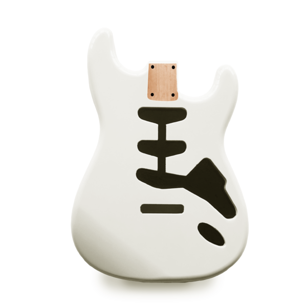 Space White Stratocaster Guitar Body by Guitar Anatomy
