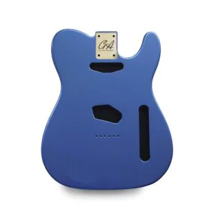 Telecaster Compatible Guitar Body - Metallic Blue - 2 Piece American Alder