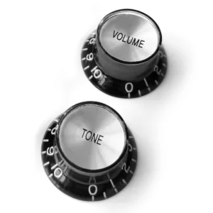 Top Hat Bell Reflector Knobs – Black Silver | Guitar Anatomy