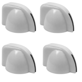 Chicken Head Knobs for Guitar Amps 6mm – White