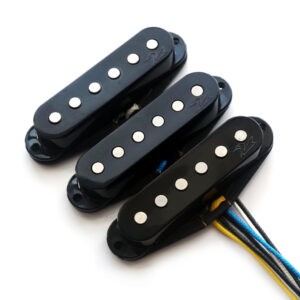 Fuzzy Duck™ Black Series Single Coil Pickups for Stratocasters (Black Full Set)