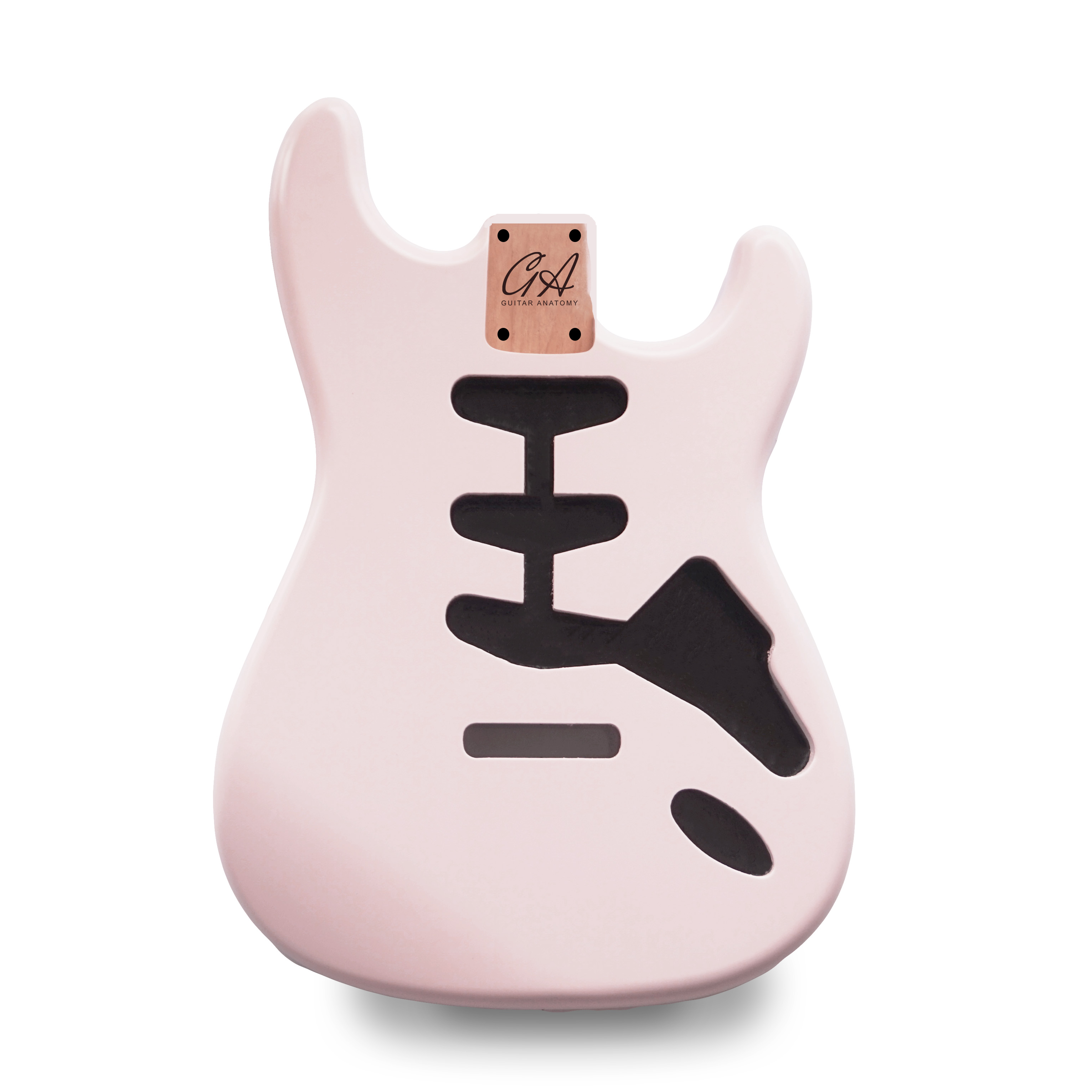 Stratocaster Guitar Body SSS - Shell Pink Vintage Nitro Satin - 2 Piece American Alder