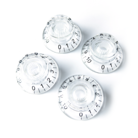Top Hat Speed Control Knobs – Volume Tone for Gibson & Epiphone Les Paul – Transparent Clear