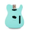 Telecaster Compatible Guitar Body - Daphne Blue Vintage Nitro Satin- 2 Piece American Alder