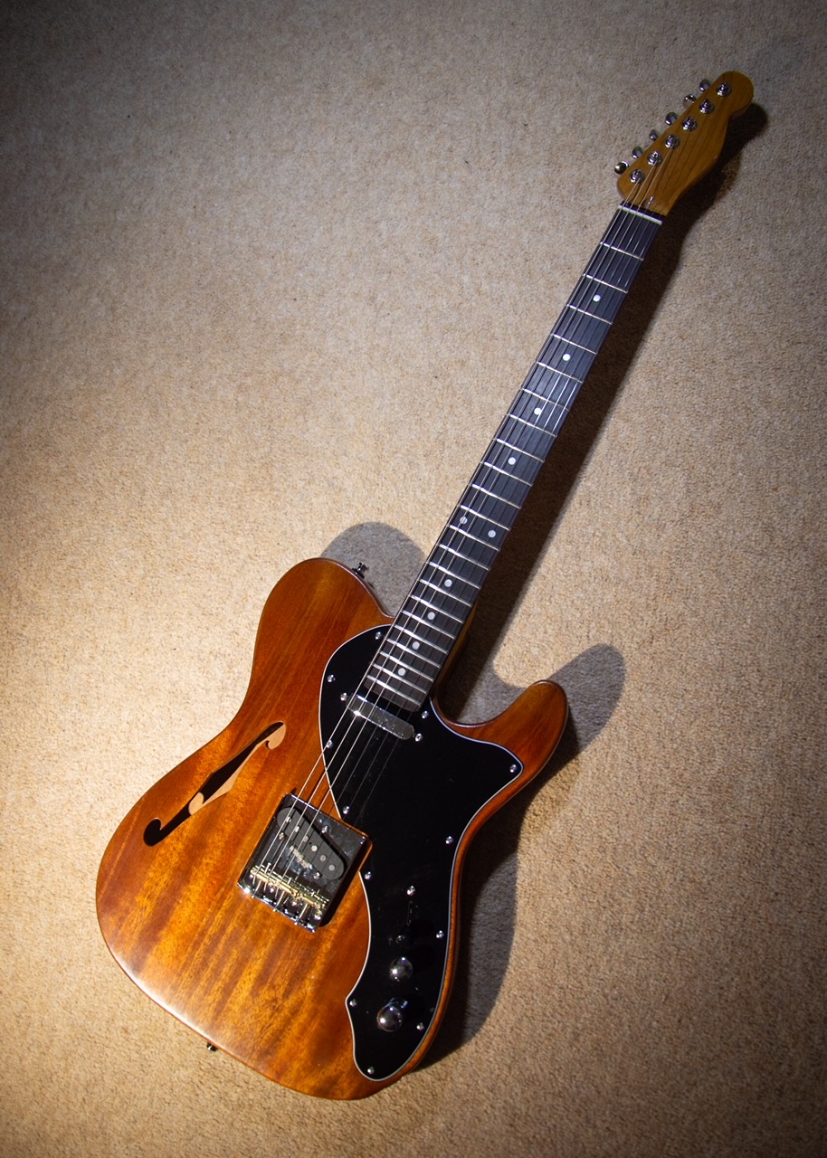 Alan's Tele Thinline built using a GA roasted maple & rosewood neck. This neck & body combo is perfect!