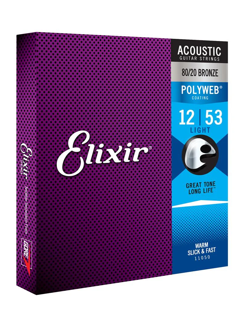 Elixir 11050 Polyweb Acoustic Guitar Strings - Light Set 12-53
