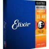 Elixir 12102 Nanoweb Electric Guitar Strings - Medium Set 11-49