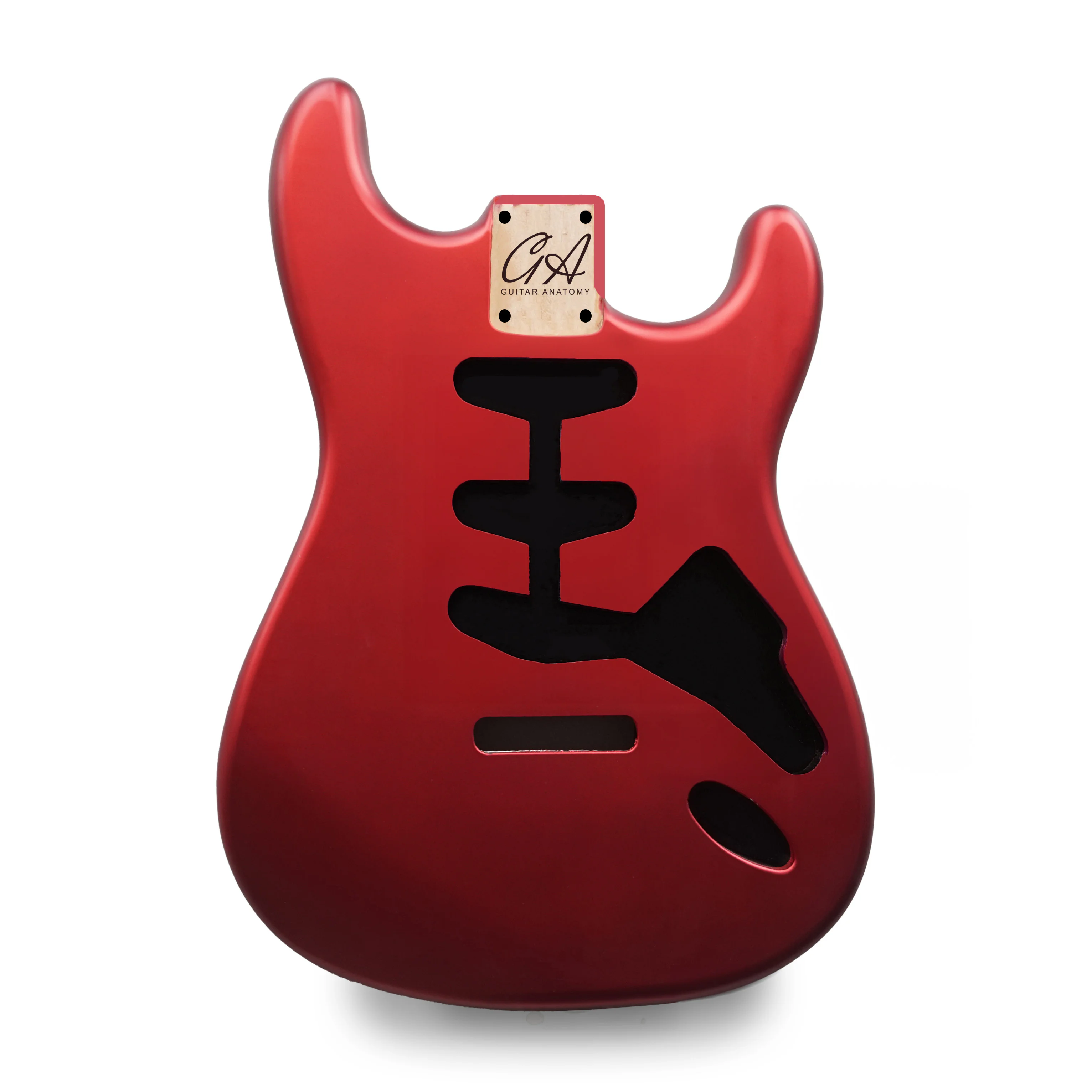 Stratocaster Compatible Guitar Body SSS - Metallic Red - 2 Piece American Alder