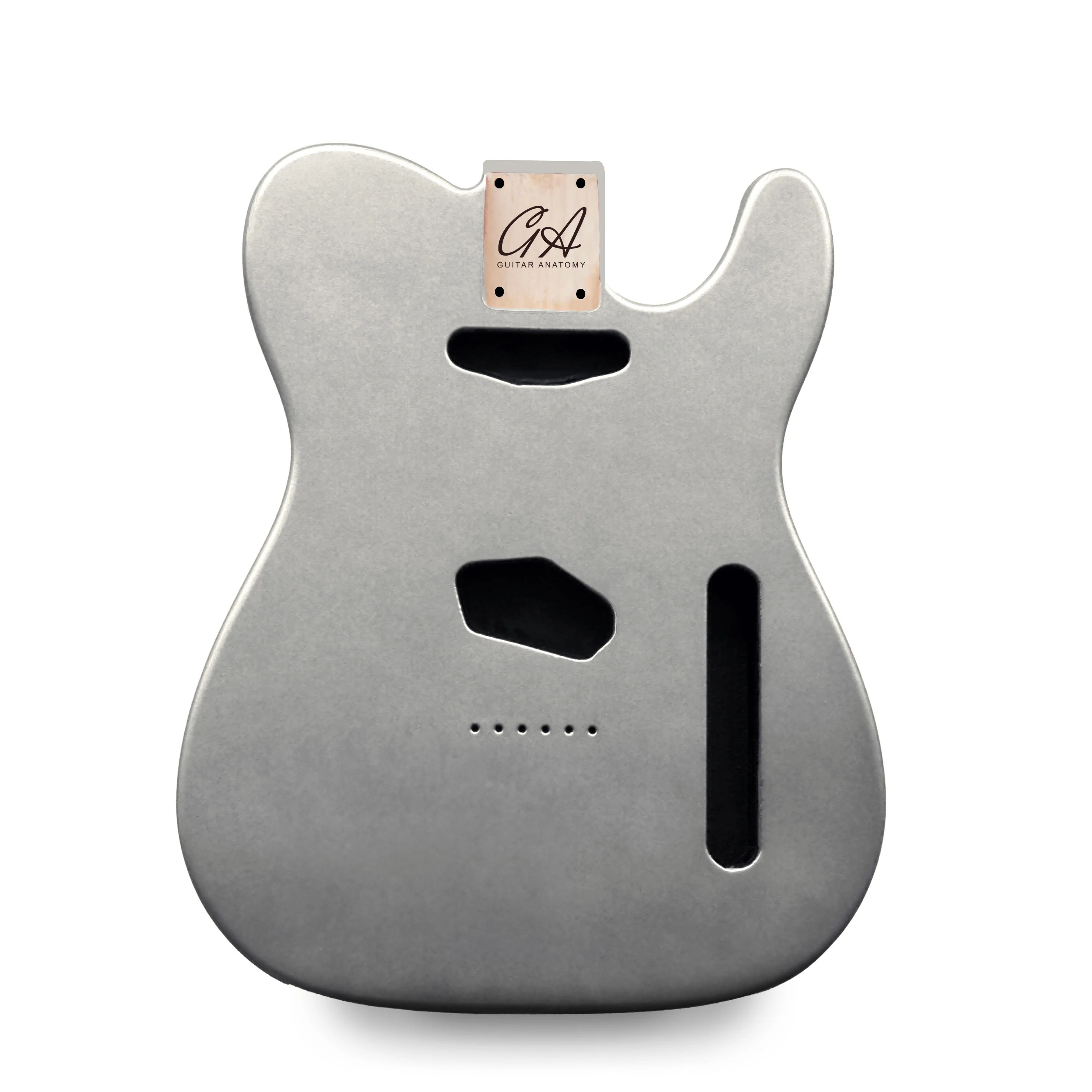 Telecaster Compatible Guitar Body - Silver - 2 Piece American Alder