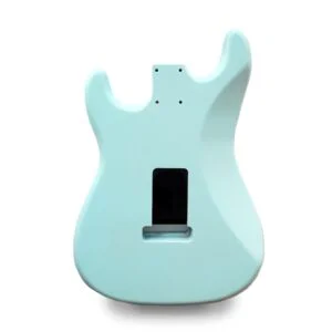 Alternative view of Stratocaster Compatible Guitar Body HSS - Sonic Blue Nitro Satin - 2 Piece American Alder