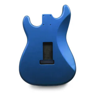 Alternative view of Stratocaster Compatible Guitar Body HSS - Metallic Blue Nitro Satin - 2 Piece American Alder