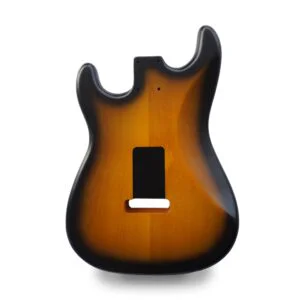 Alternative view of Stratocaster Compatible Guitar Body HSS - Tobacco Burst Vintage Nitro Satin - 2 Piece American Alder