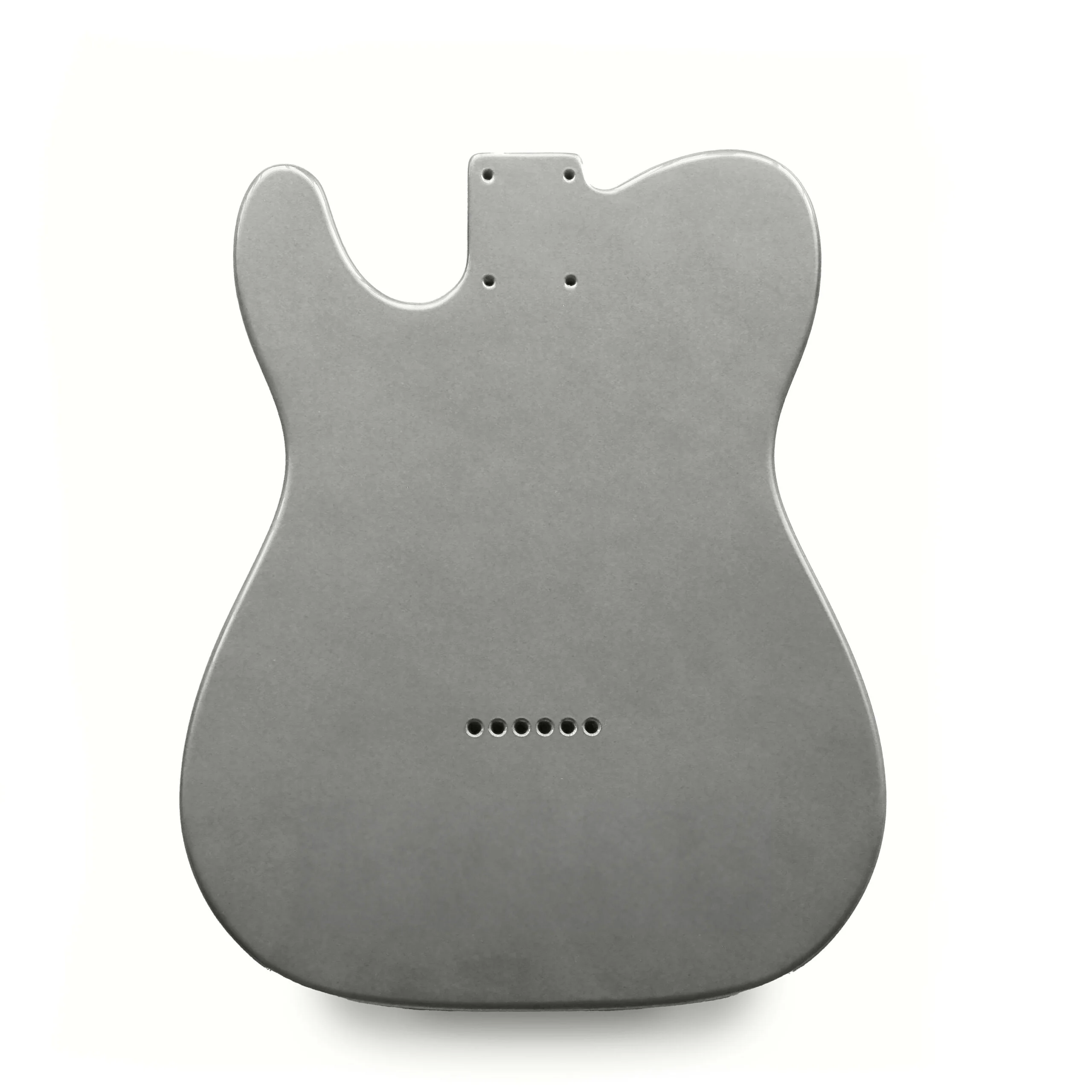 Telecaster Compatible Guitar Body - Silver - 2 Piece American Alder - Image 2