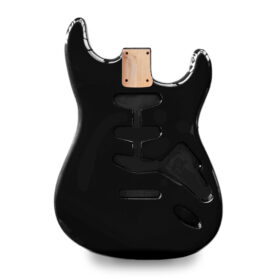 *Clearance* Stratocaster Guitar Body SSS - Black - 2 Piece American Alder