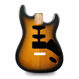 Stratocaster Compatible Guitar Body HSS - Tobacco Burst Vintage Nitro Satin - 2 Piece American Alder