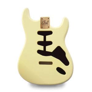 Stratocaster Guitar Body SSS - Vintage Cream Nitro Satin - 2 Piece American Alder