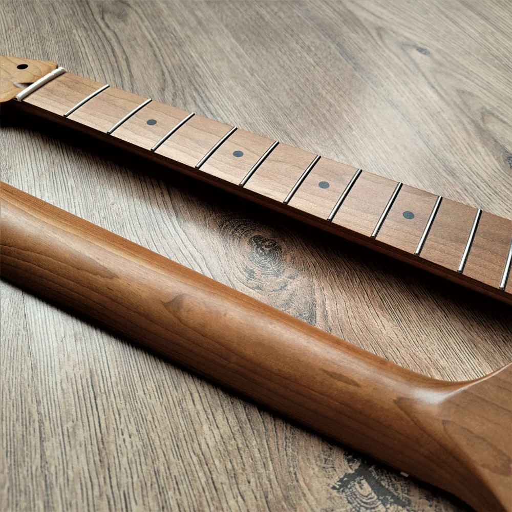Roasted Torrefied Baked Maple Telecaster Guitar Neck - Left Handed - Guitar Anatomy